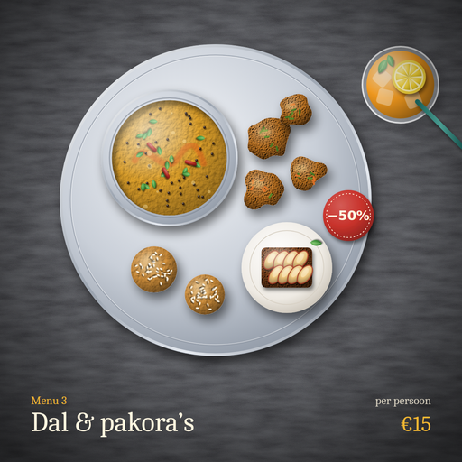 Menu 3 – "Dal & pakora's"